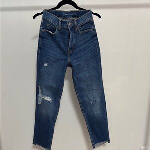 Blue Distressed Women's Jeans